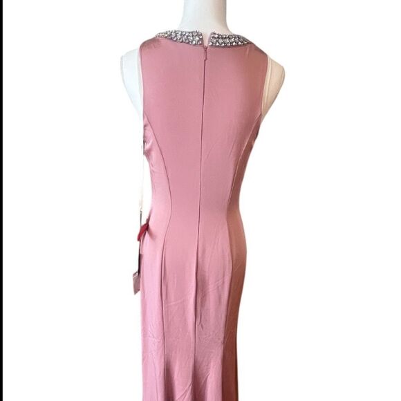 NWT IEENA FOR MAC DUGGAL Pink Embellished Neck Trumpet‎ Gown size 4 women's - Picture 10 of 13